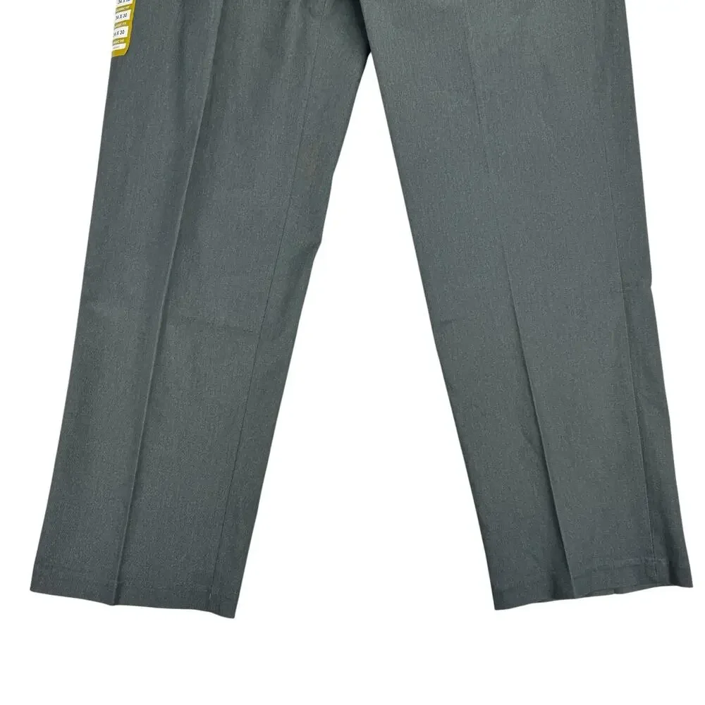 Haggar Mens Premium Iron Free Classic Fit Dress Pants Charcoal Gray 34x30